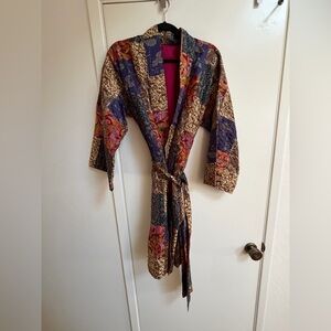 Patchwork Kantha Handmade Silk Robe